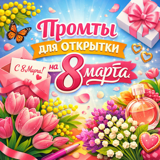 Промты для открытки на 8 марта