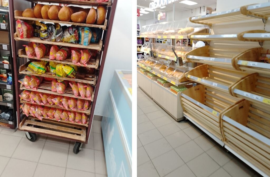    Как выглядят полки сетевых магазинов в Орске после полутора суток закрытия трассы