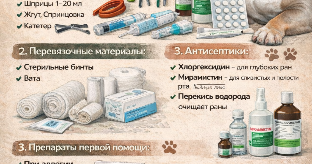 Чек-лист аптечки владельца БУЛЛИ — сохраните!