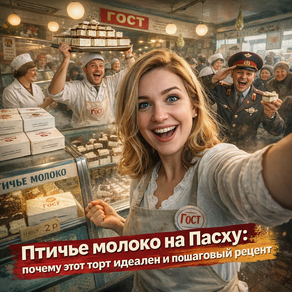    Идеальный торт Птичье молоко для пасхального стола admin