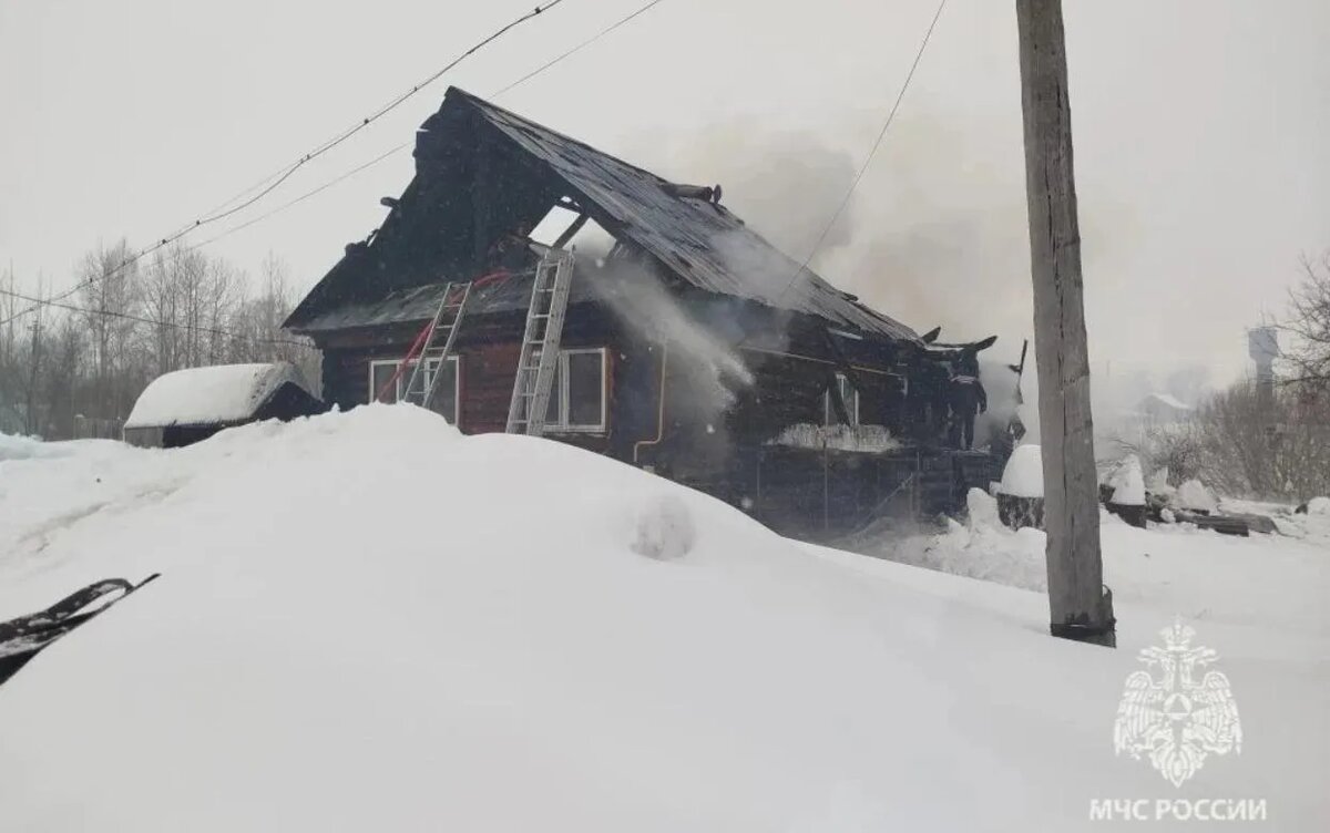   Дом сгорел в Удмуртии из-за оставленных на печи дров