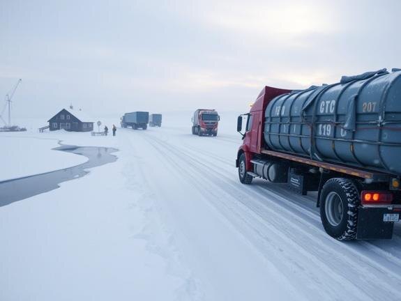 Таяние вечной мерзлоты в Арктике угрожает дорогам и постройкам