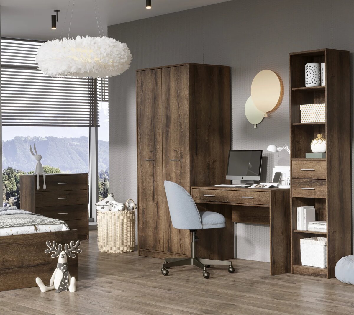 Шкаф угловой Непо дуб монастырский SZFN2D