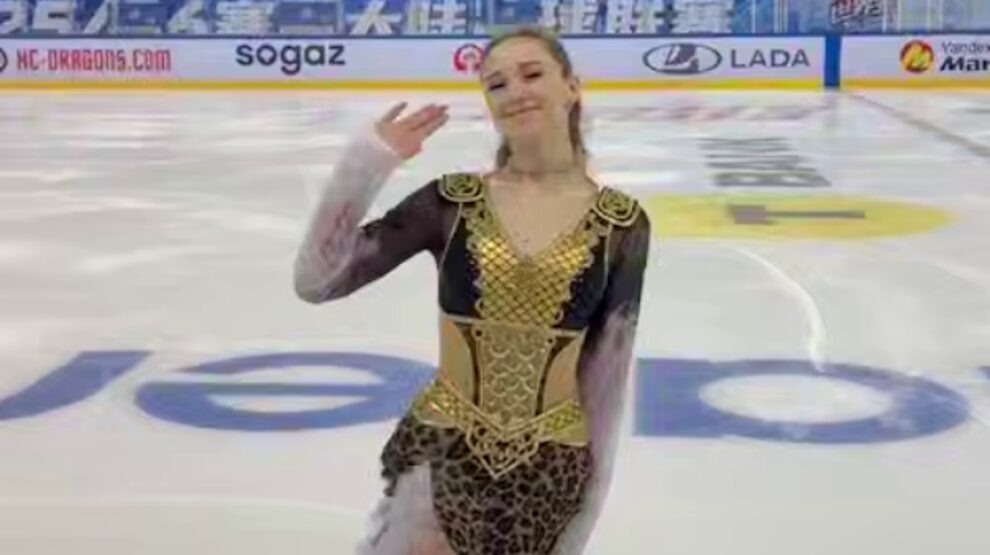    Камила Валиева на льду в Шанхае. Фото: пресс-служба ХК «Шанхай Дрэгонс»