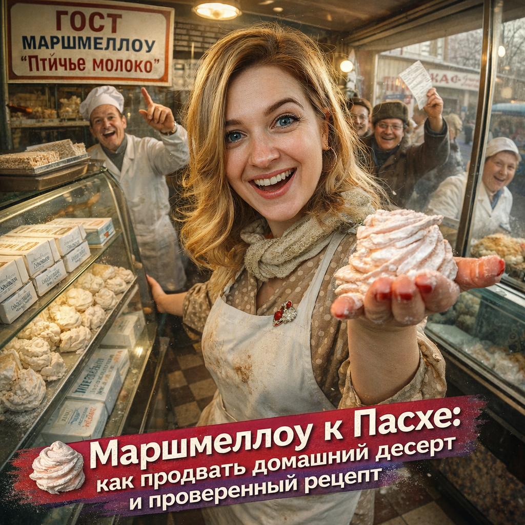    Как приготовить и выгодно продать домашний маршмеллоу на Пасху admin