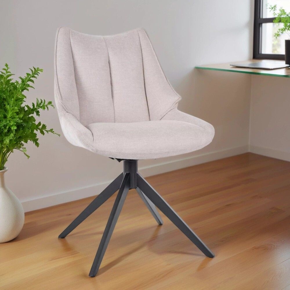 Стул кухонный поворотный Signal CODA Brego 22 (светло-бежевый/черный)