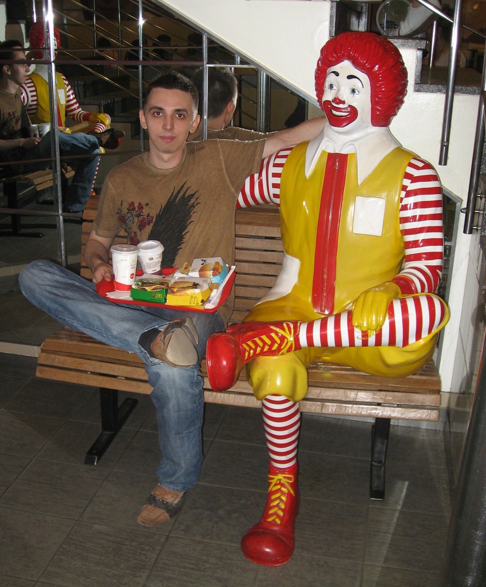 Я в 2008 году в одном из ресторанов McDonald's в Москве