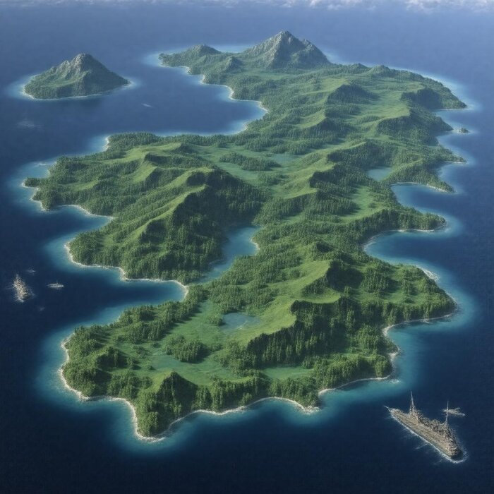 Национальный парк и люди теперь друг другу не мешают / изображение сгенерировано нейросетью flyvi.io 