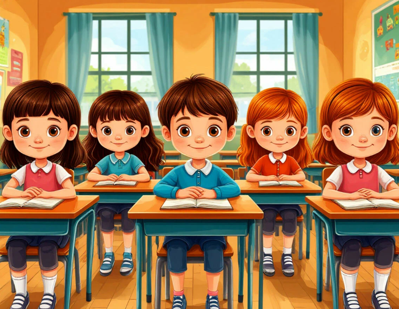 Спецшкола совсем маленькая, всего один класс из шести учеников