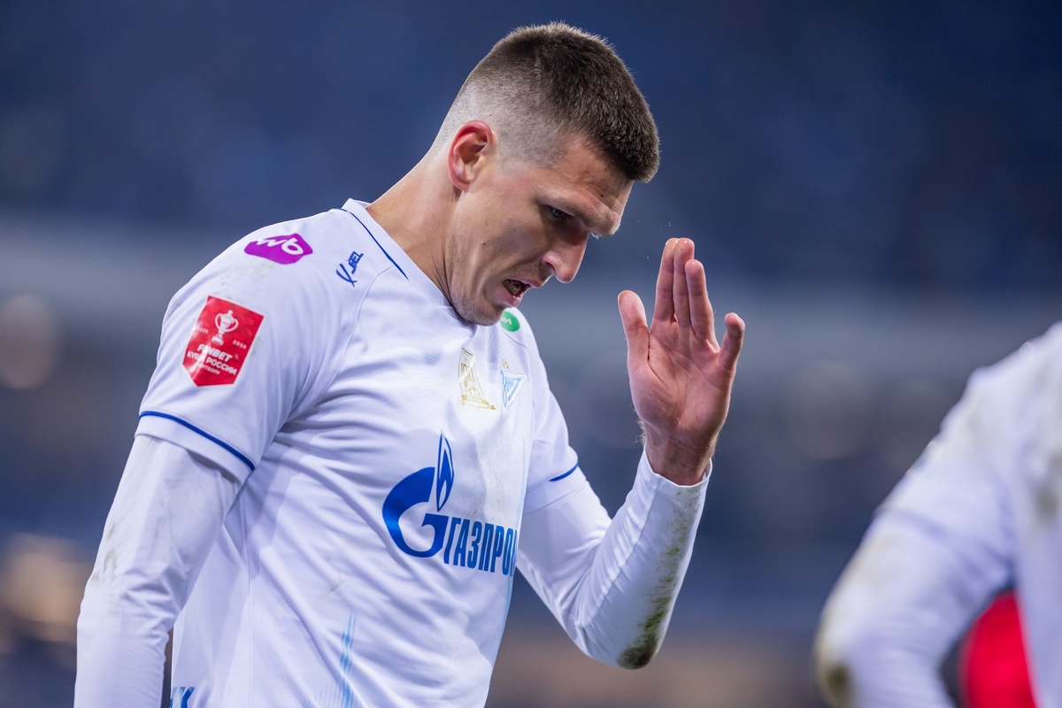 Нападающий "Зенита" Александр Соболев. Фото: Фк "Зенит"