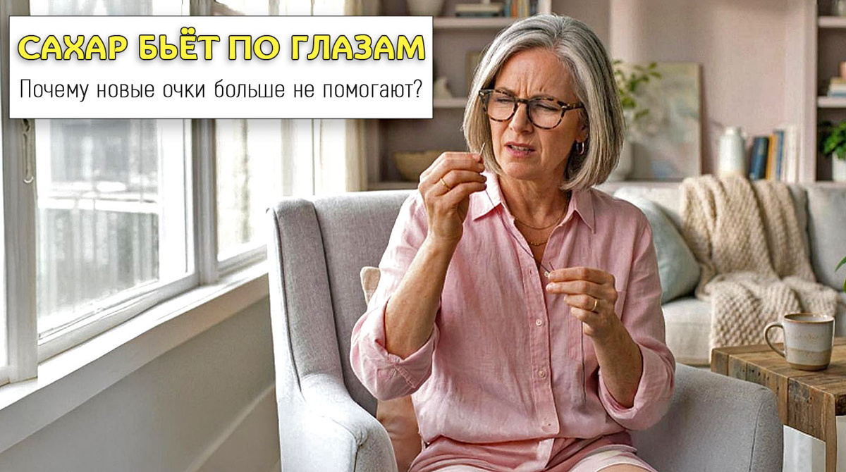 «Я же только вчера меняла очки!»: почему при диабете и после 45 зрение падает, даже если вы не сидите в телефоне