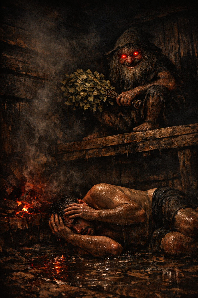 #мистика #банник #баня #старик #ночь #нечистаясила #славянскаямистика #страшнаякартинка #нейросеть #шедеврум #атмосферно #потустороннее #древнийужас #деревенскийхоррор