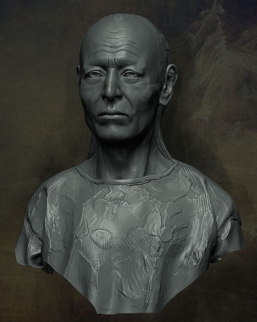 Фото: МФТИ
3D-реконструкция по черепу мужчины из могильника Борок 2