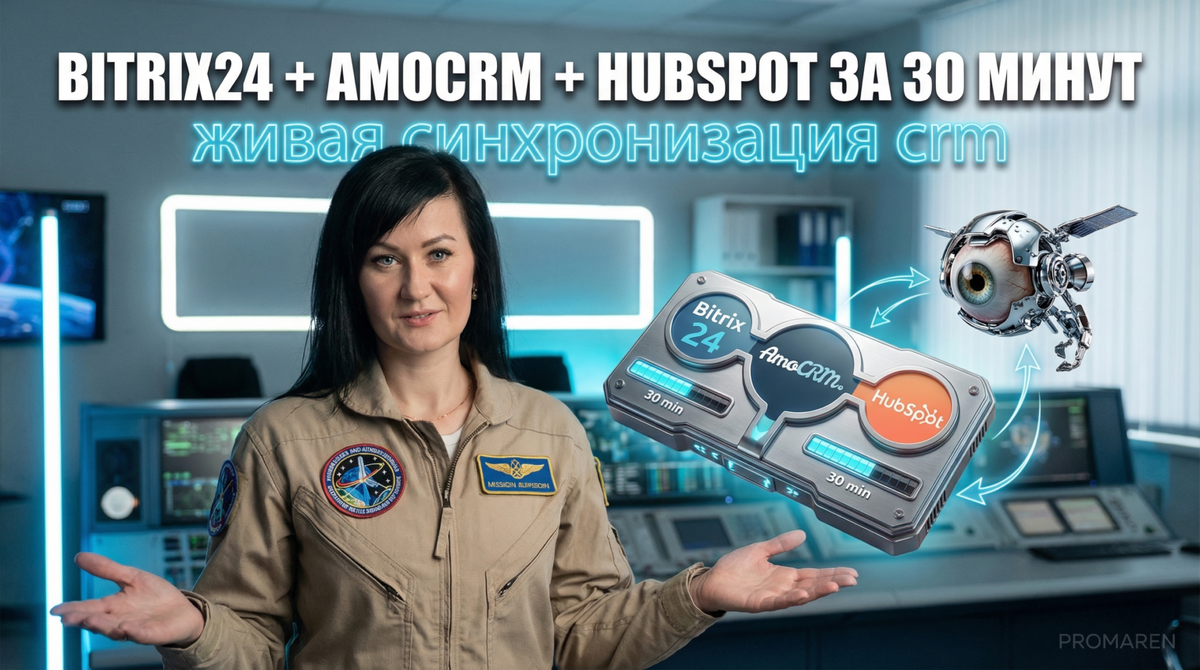    Связываем Bitrix24, AmoCRM и HubSpot через Make — единая база контактов без ручного обновления | Марина Погодина, PROMAREN Марина Погодина