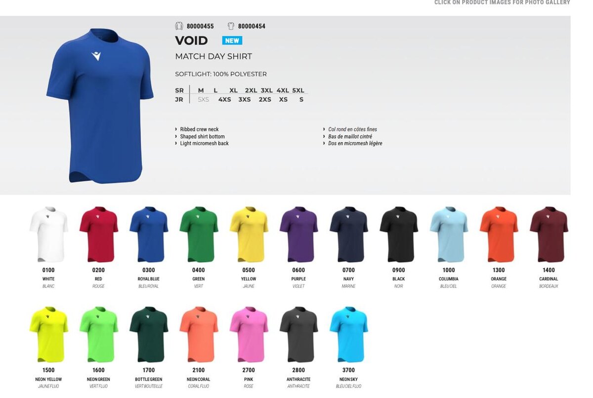 Ассортимент цветов Macron Void 