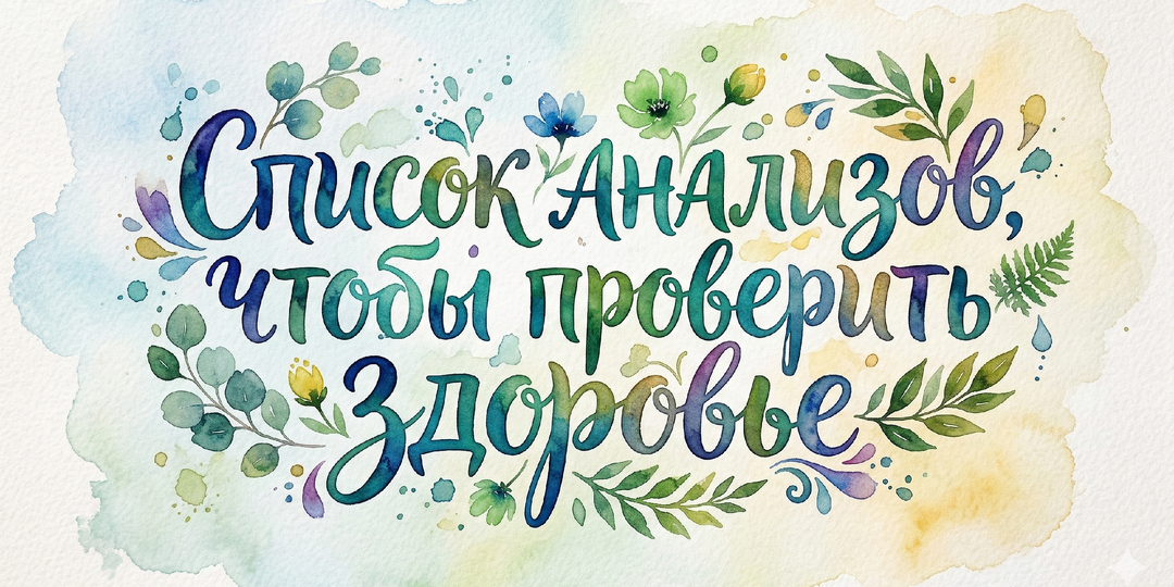 СПИСОК АНАЛИЗОВ, ЧТОБЫ ПРОВЕРИТЬ ЗДОРОВЬЕ