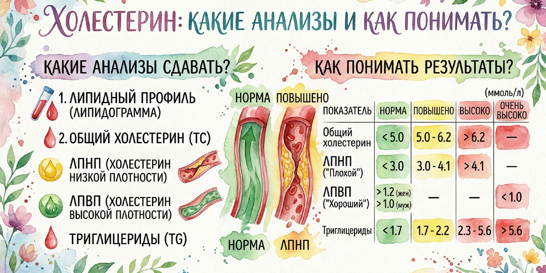 Холестерин: какие анализы необходимо сдавать и как их понимать?