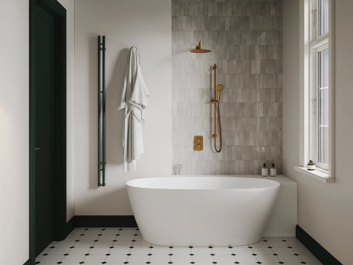 Отдельностоящая ванна SOFIA в угловом исполнении