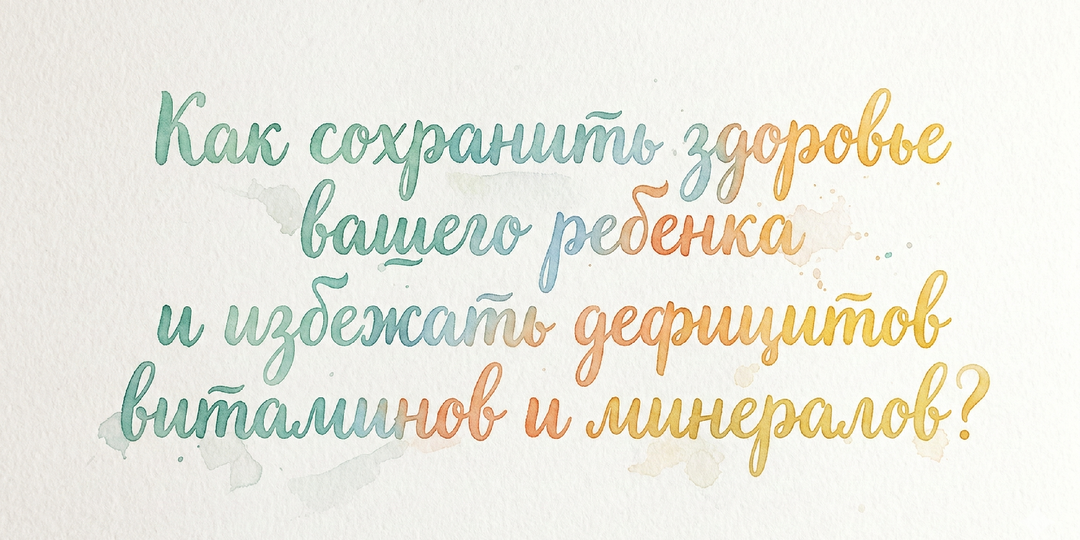 Как сохранить здоровье вашего ребенка и избежать дефицитов витаминов и минералов?