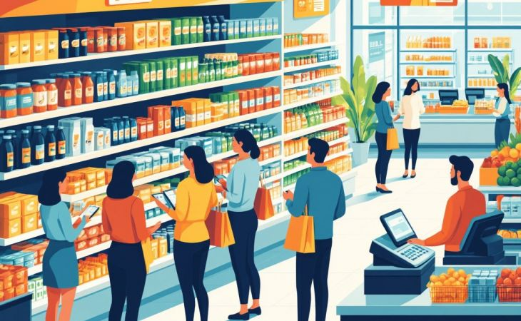 Магазин 
Фото: сгенерировано с помощью нейросети "Алиса", "Атмосфера"