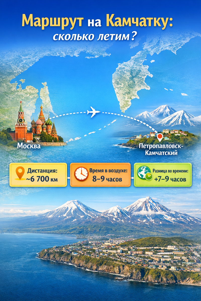 Расстояние до Камчатки