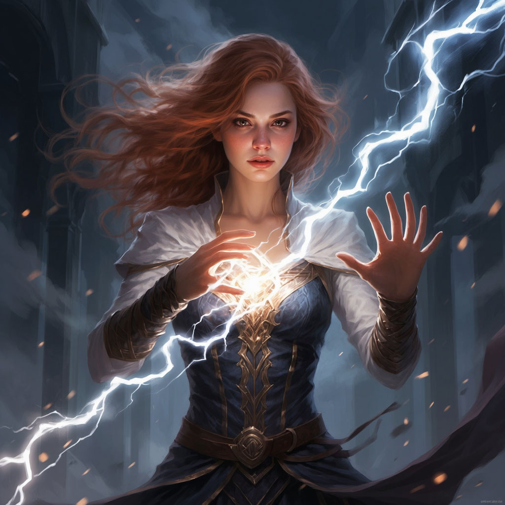 Лина выбросила руку вперёд – ладонь раскрылась, и с неё сорвалась молния. Тонкий, почти изящный разряд – но достаточно мощный, чтобы ударить ночного искателя приключений прямо в грудь.