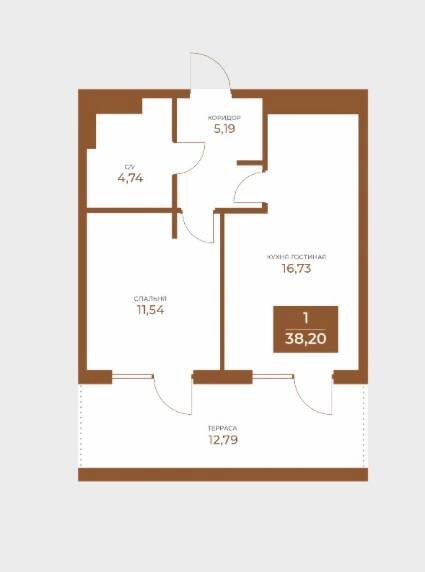 Квартира в Мариуполе 38,5 кв.м, цена - 8 985 862 руб.