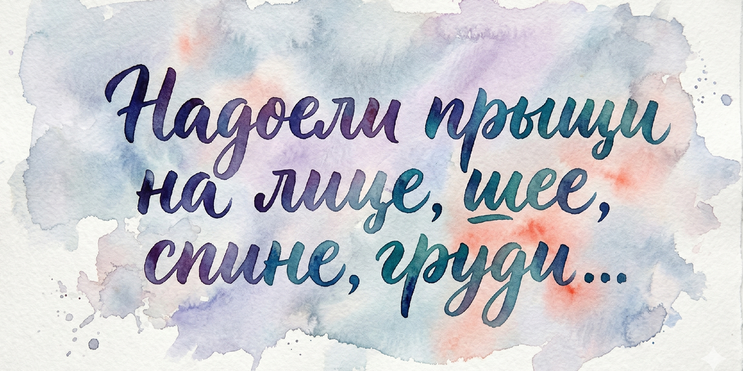 Надоели прыщи на лице, шее, спине, груди…