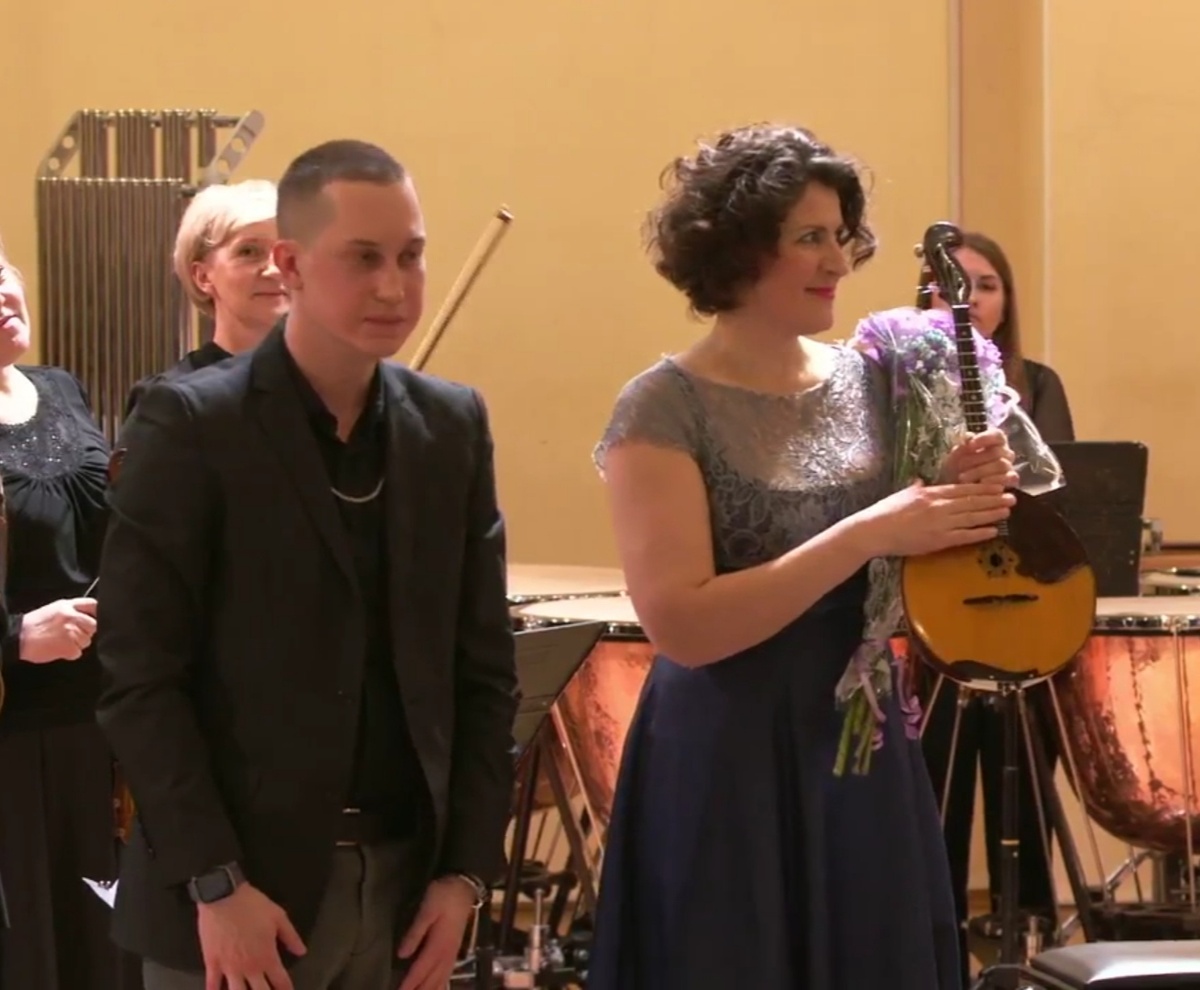 Александр Некрасов (композитор) и лауреат международных конкурсов, доцент Нижегородской консерватории Кристина Фиш (домра) 