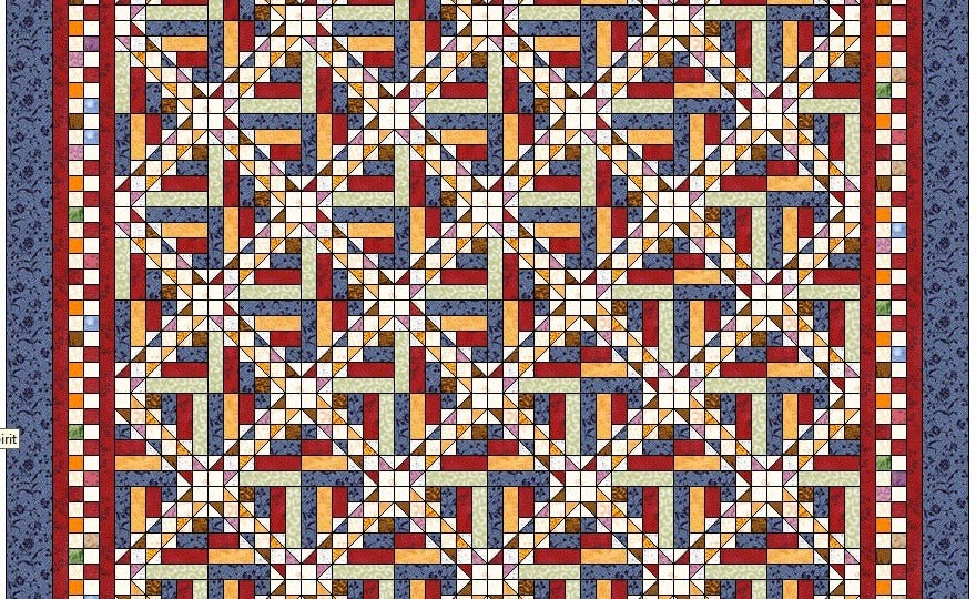 Одеяло из полос. Готовая схема.