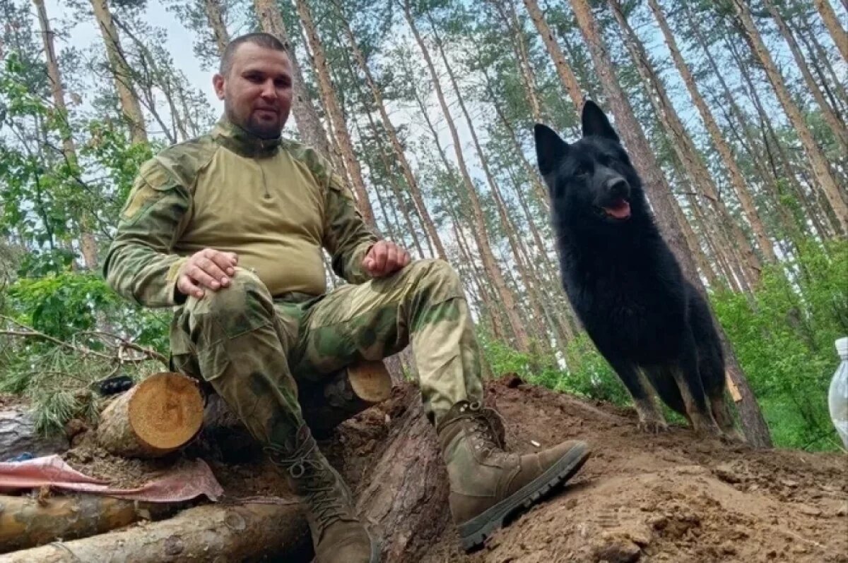    Последняя совместная фотография Евгения и его пса Добы.