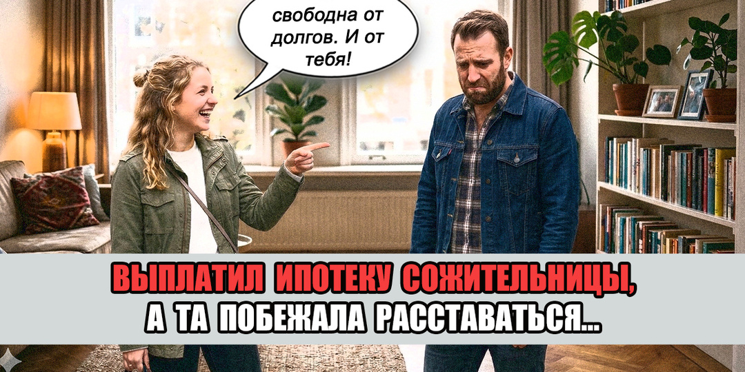 4 года платил за её ипотеку. Внес последний взнос и она просит меня уйти...