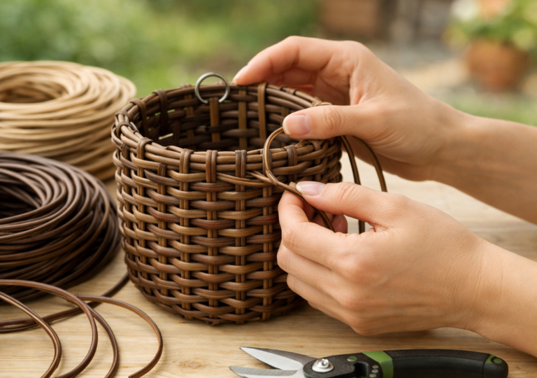 Плетение кашпо из ротанга: пошаговый мастер-класс для начинающих