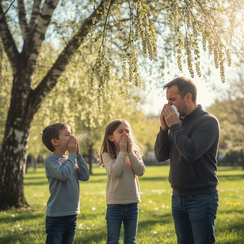 Вот так скоро сотни людей будут мучаться от зуда в глазах и носу, чихания и насморка.