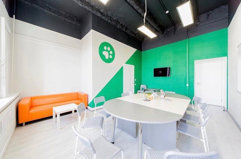 Окраска офиса компании Lingualeo