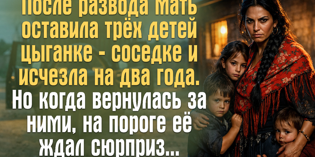 После развода мать оставила трёх детей цыганке-соседке и исчезла на два года. Но когда вернулась за ними, на пороге её ждал сюрприз…