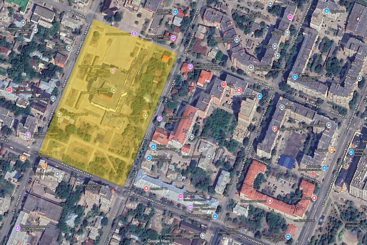 Квартал №89 на карте современной Самары