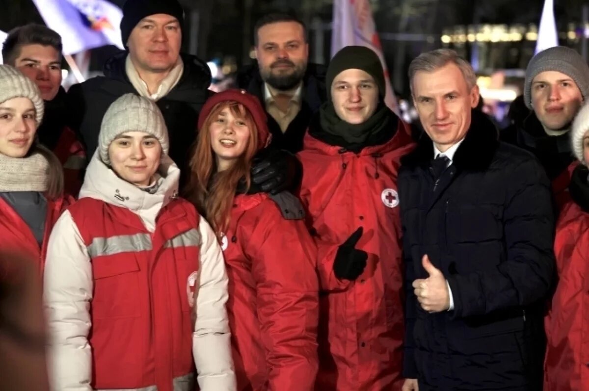    Михаил Дегтярёв вместе с Василием Анохиным дали старт «Ночи Смоленского спорта»