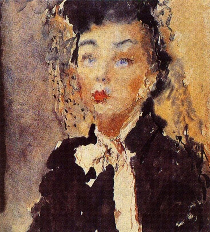 Портрет Князевкой. Один из моих любимых - фиалковые глаза, губки бантиком