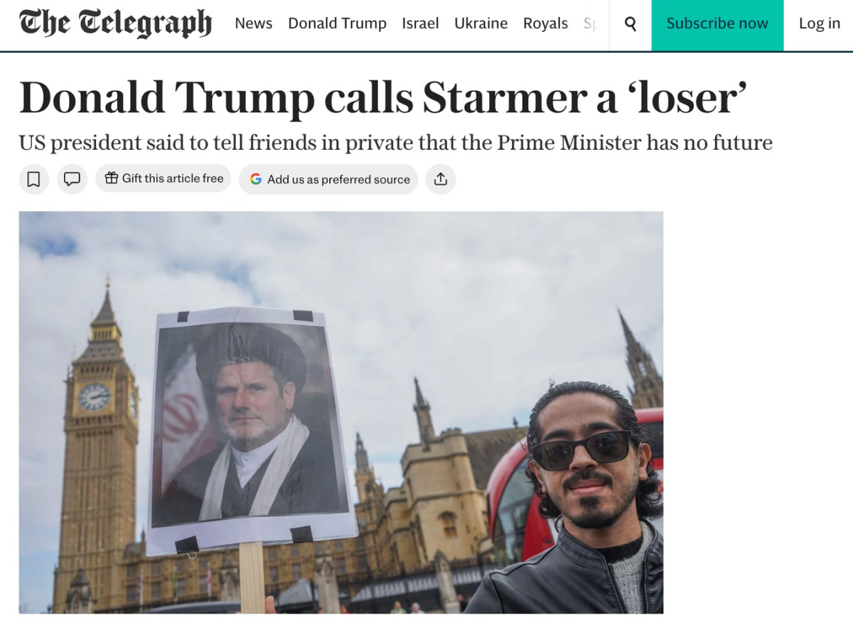 Обложка статить The Telegraph