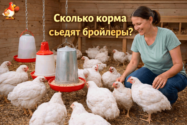 Сколько корма нужно на 10, 20, 30, 50 и 100 бройлеров с суточного возраста и до забоя 🐥➡️🐔🍗