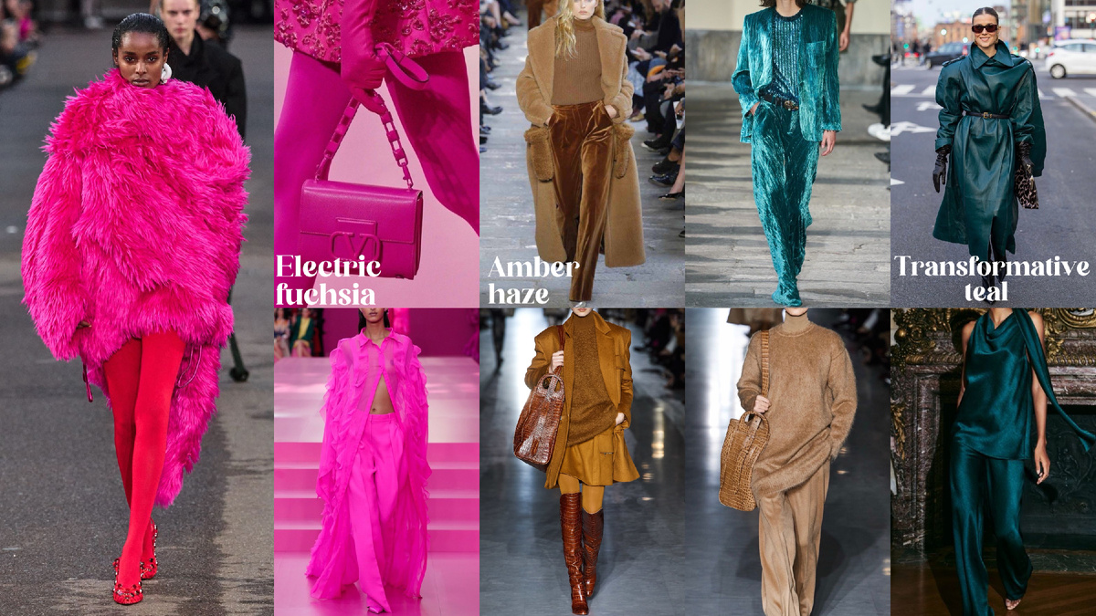 Электрическая фуксия, Янтарная дымка, Преображающий бирюзовый цвета пантон 2026