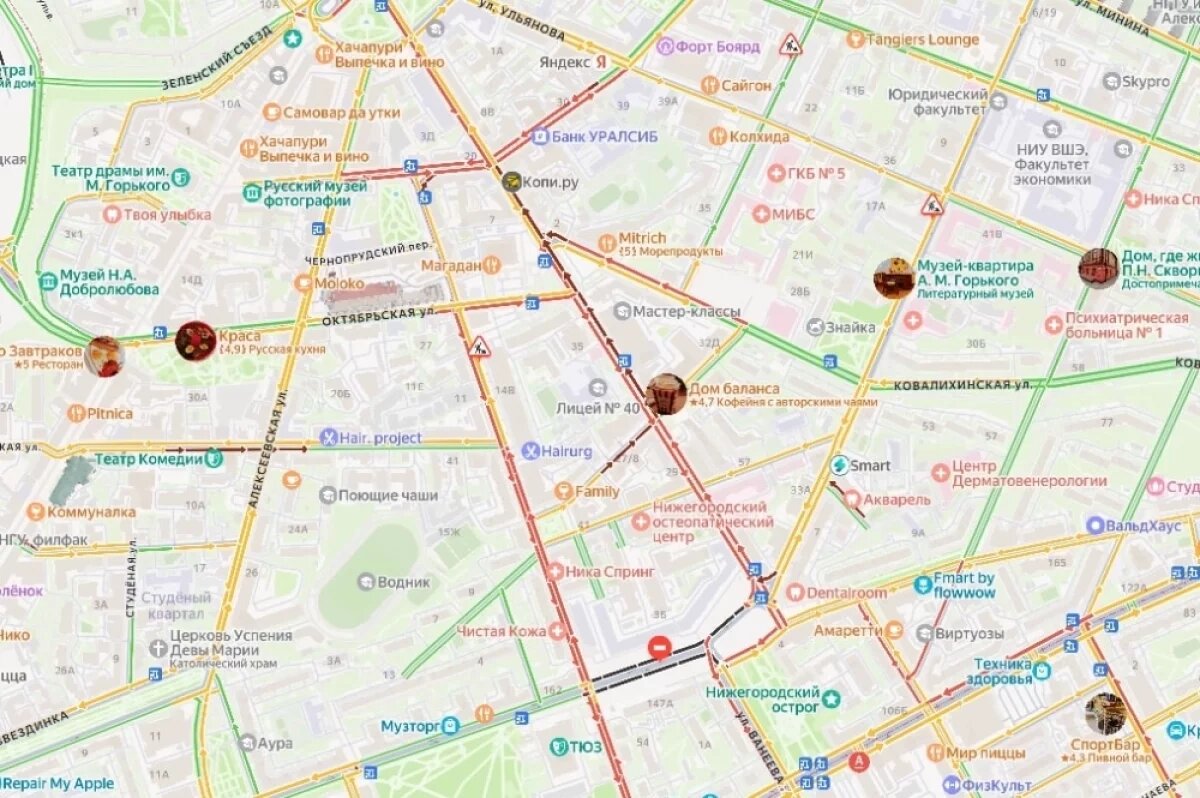    Пожар в центре Нижнего Новгорода парализовал движение транспорта