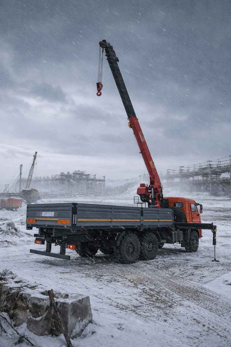 Манипулятор Инман ИТ150 шасси КАМАЗ 43118 от Мега Драйв