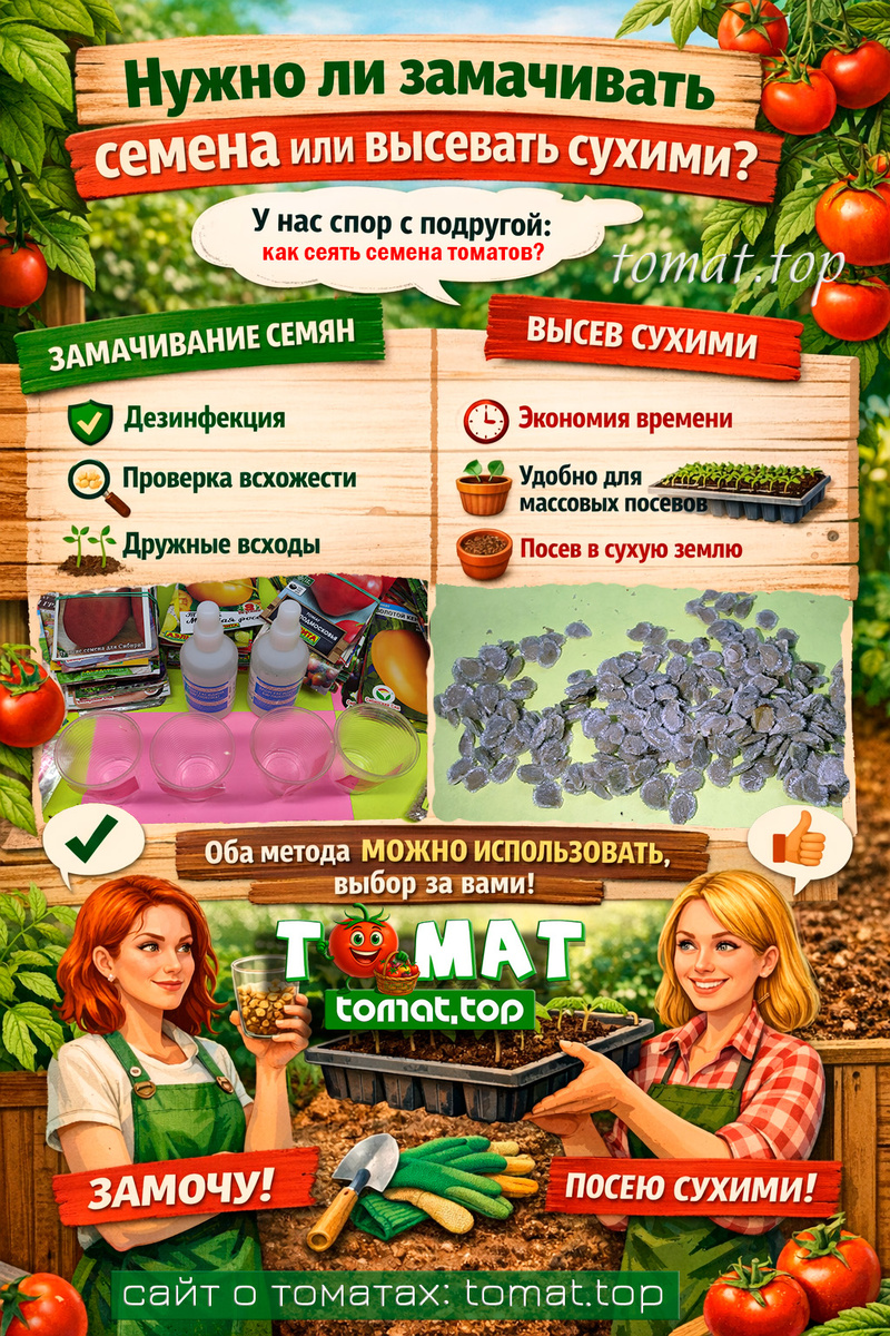 Замачивание семян томатов