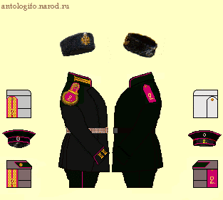 Схема обмундирования 2-го Стрелкового полка на 1892 год