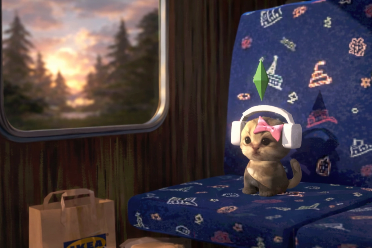 Котик в наушниках в автобусе — новый меметичный герой интернета. Источник: нейросеть📷
