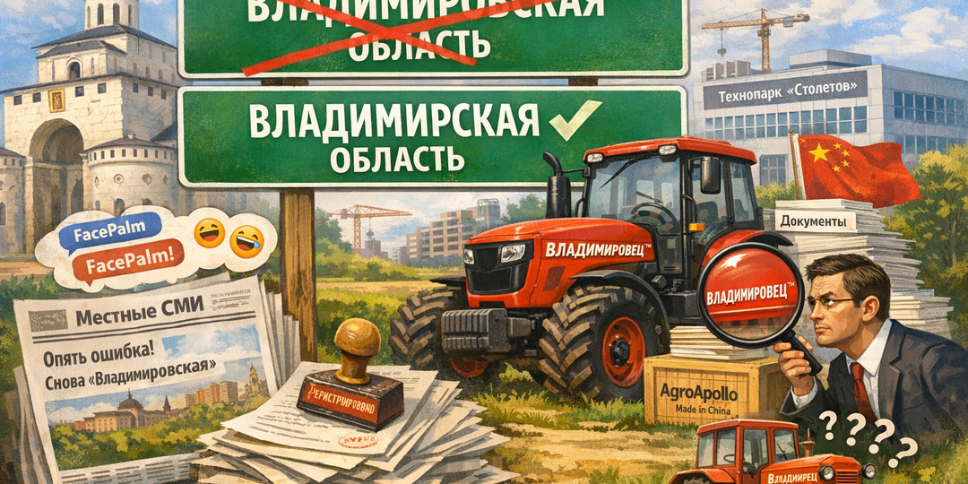 «Владимировец» из Владимирской: трактор с географической ошибкой