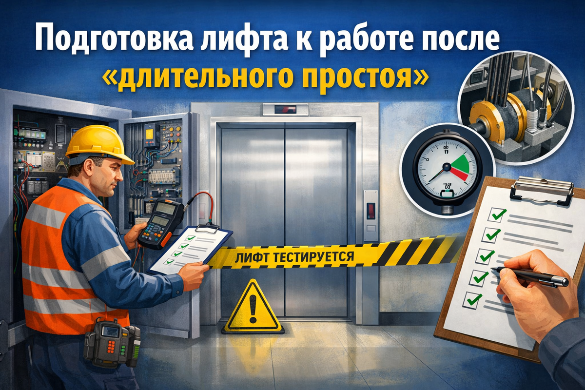 Подготовка лифта к работе после длительного простоя