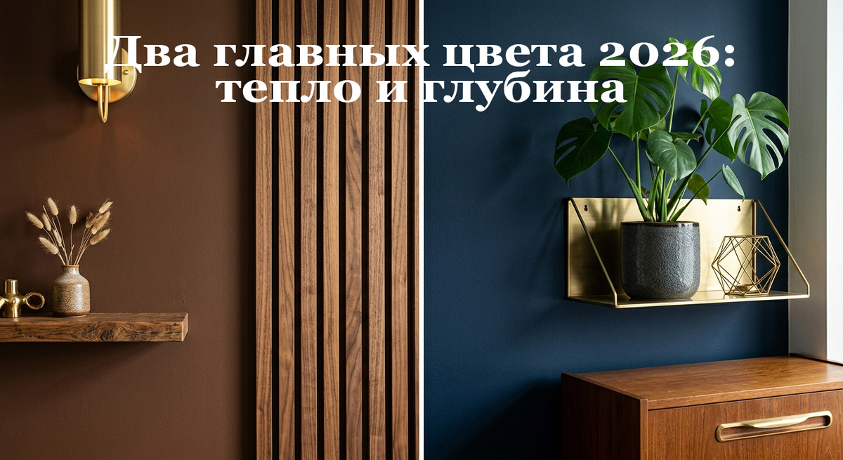 Два главных цвета 2026: тепло и глубина